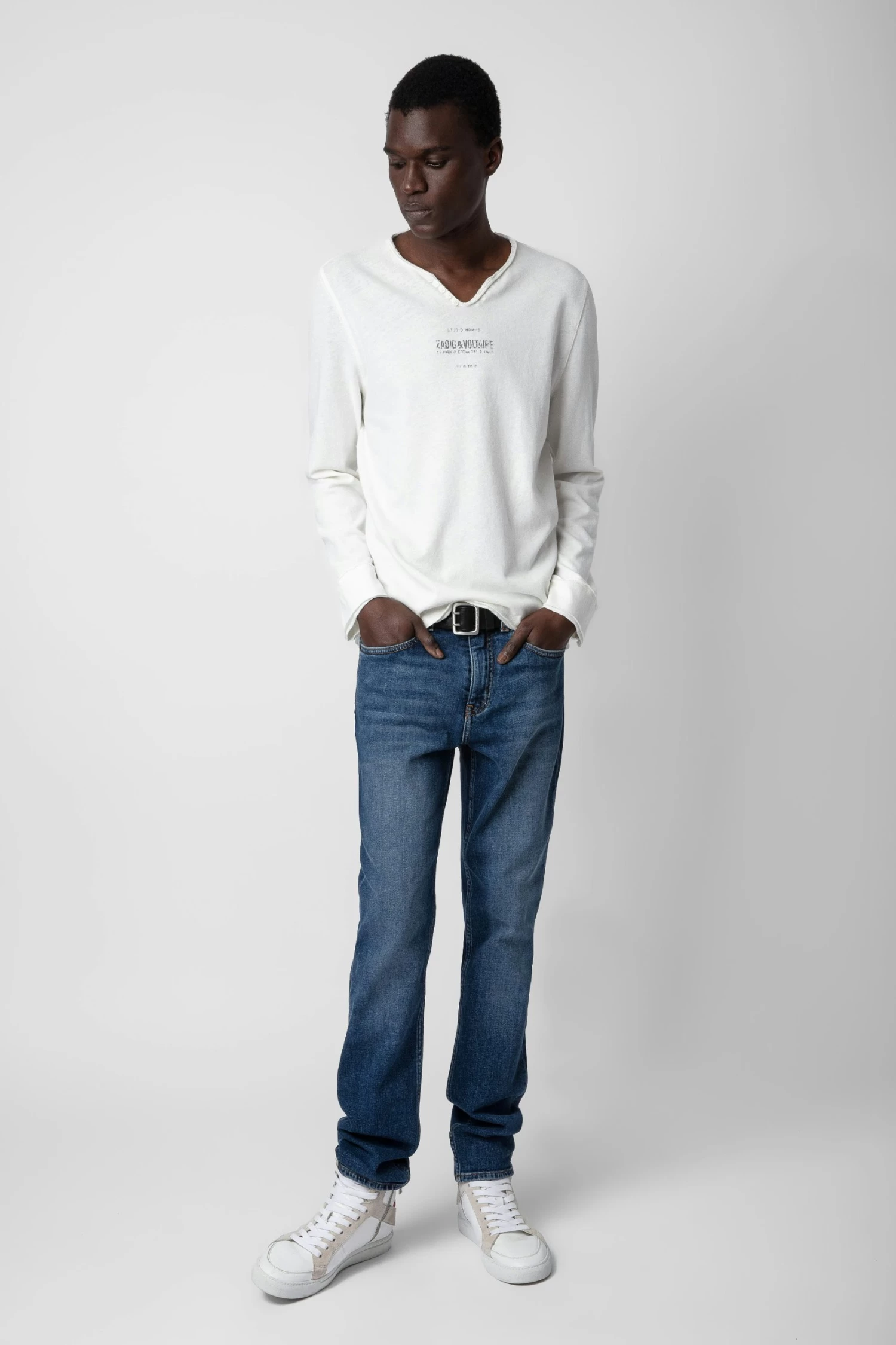 Zadig & Voltaire Monastir Henley T-shirt Judo 4 Zadig & Voltaire Monastir Henley T-shirt Judo - Image 2