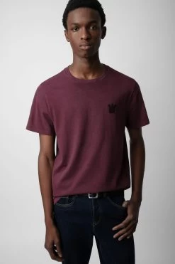 Zadig & Voltaire Tommy Skull XO T-shirt Cherry Red -Trendy Threads Deals JMTS00001 CHERRY RED 2