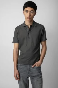 Zadig & Voltaire Dimitri Polo Shirt Carbone