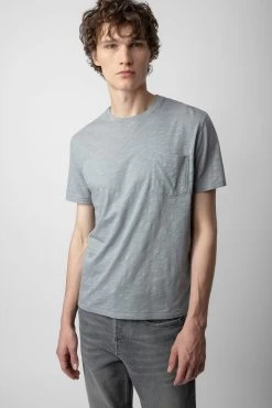 Zadig & Voltaire Stockholm Slub T-shirt Iron -Trendy Threads Deals JMTS00623 IRON 2