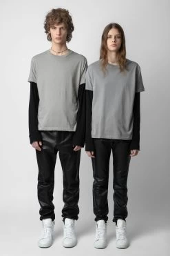 Zadig & Voltaire Jimmy T-Shirt Iron -Trendy Threads Deals JMTS00628 IRON 11