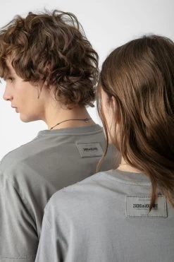 Zadig & Voltaire Jimmy T-Shirt Iron -Trendy Threads Deals JMTS00628 IRON 13