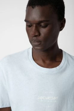 Zadig & Voltaire Jetty T-shirt Ciel 9 Zadig & Voltaire Jetty T-shirt Ciel -Trendy Threads Deals JMTS00634 CIEL 4
