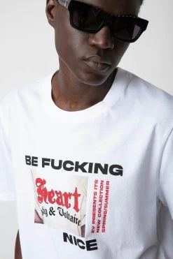 Zadig & Voltaire Ted Photoprint T-shirt White -Trendy Threads Deals JMTS00638 BLANC 4