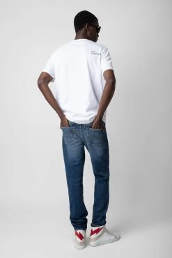 Zadig & Voltaire Ted Photoprint T-shirt White -Trendy Threads Deals JMTS00638 BLANC 6