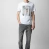 Zadig & Voltaire Tommy Photoprint T-shirt White -Trendy Threads Deals JMTS00640 BLANC 3