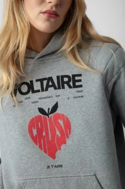Zadig & Voltaire Avata Concert Crush Hoodie Gris Moyen -Trendy Threads Deals JWSS00566 GRIS MOYEN 4