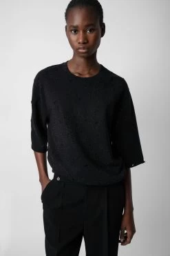 Zadig & Voltaire Edmond Diamanté Sweatshirt Black