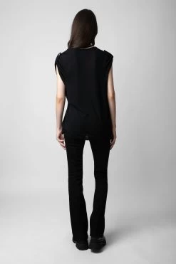 Zadig & Voltaire Donate Jewellery T-shirt Black -Trendy Threads Deals JWTS01562 NOIR 5