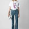 Zadig & Voltaire Edwin Devil T-shirt White 1 Zadig & Voltaire Edwin Devil T-shirt White -Trendy Threads Deals JWTS01606 BLANC 3