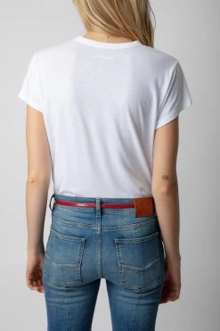 Zadig & Voltaire Woop Kiss My Ass T-shirt White -Trendy Threads Deals JWTS01632 BLANC 5 1