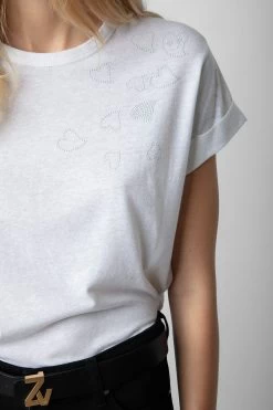 Zadig & Voltaire Anya T-shirt White 9 Zadig & Voltaire Anya T-shirt White -Trendy Threads Deals JWTS01638 BLANC 4