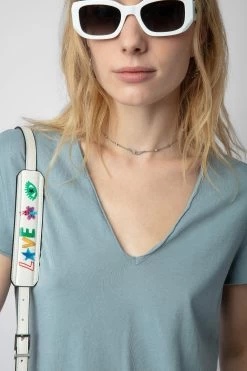 Zadig & Voltaire Story Fishnet T-shirt Glacier -Trendy Threads Deals JWTS01643 GLACIER 4