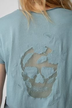 Zadig & Voltaire Story Fishnet T-shirt Glacier -Trendy Threads Deals JWTS01643 GLACIER 6