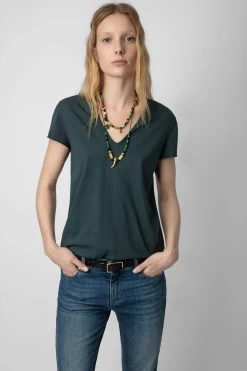 Zadig & Voltaire Story Fishnet T-shirt Nori 11 Zadig & Voltaire Story Fishnet T-shirt Nori -Trendy Threads Deals JWTS01644 NORI 3 1