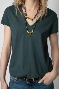 Zadig & Voltaire Story Fishnet T-shirt Nori 12 Zadig & Voltaire Story Fishnet T-shirt Nori -Trendy Threads Deals JWTS01644 NORI 4