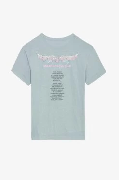 Zadig & Voltaire Marta Concert Diamanté T-shirt Oyster -Trendy Threads Deals JWTS01645 OYSTER 1