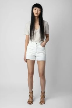 Zadig & Voltaire Wassa Diamanté T-shirt Petale -Trendy Threads Deals JWTS01646 PETALE 4