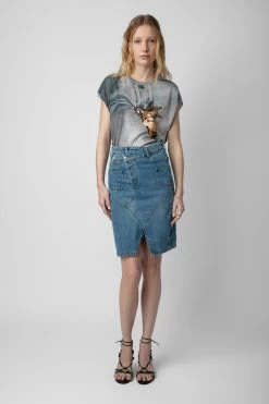 Zadig & Voltaire Cecilia T-shirt Carbone -Trendy Threads Deals JWTT00242 CARBONE 3