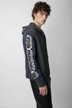 Zadig & Voltaire Oliver Cardigan Anthracite -Trendy Threads Deals KMCA00221 ANTHRACITE 4