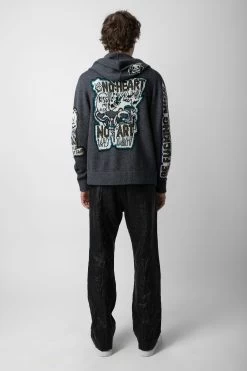 Zadig & Voltaire Oliver Cardigan Anthracite -Trendy Threads Deals KMCA00221 ANTHRACITE 5