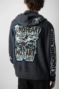 Zadig & Voltaire Oliver Cardigan Anthracite -Trendy Threads Deals KMCA00221 ANTHRACITE 6