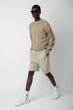 Zadig & Voltaire Thomaso Sweater Light Beige -Trendy Threads Deals KMSW00651 LIGHT BEIGE 4 1