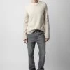 Zadig & Voltaire Kennedy Cashmere Sweater Sugar 2 Zadig & Voltaire Kennedy Cashmere Sweater Sugar -Trendy Threads Deals KMSW00664 SUGAR 3