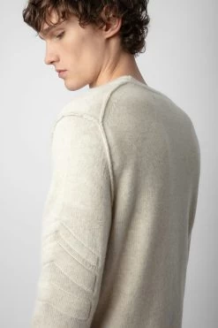 Zadig & Voltaire Kennedy Cashmere Sweater Sugar -Trendy Threads Deals KMSW00664 SUGAR 5