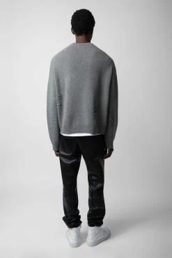 Zadig & Voltaire Marko Sweater Gris Moyen -Trendy Threads Deals KMSW00678 GRIS MOYEN 5