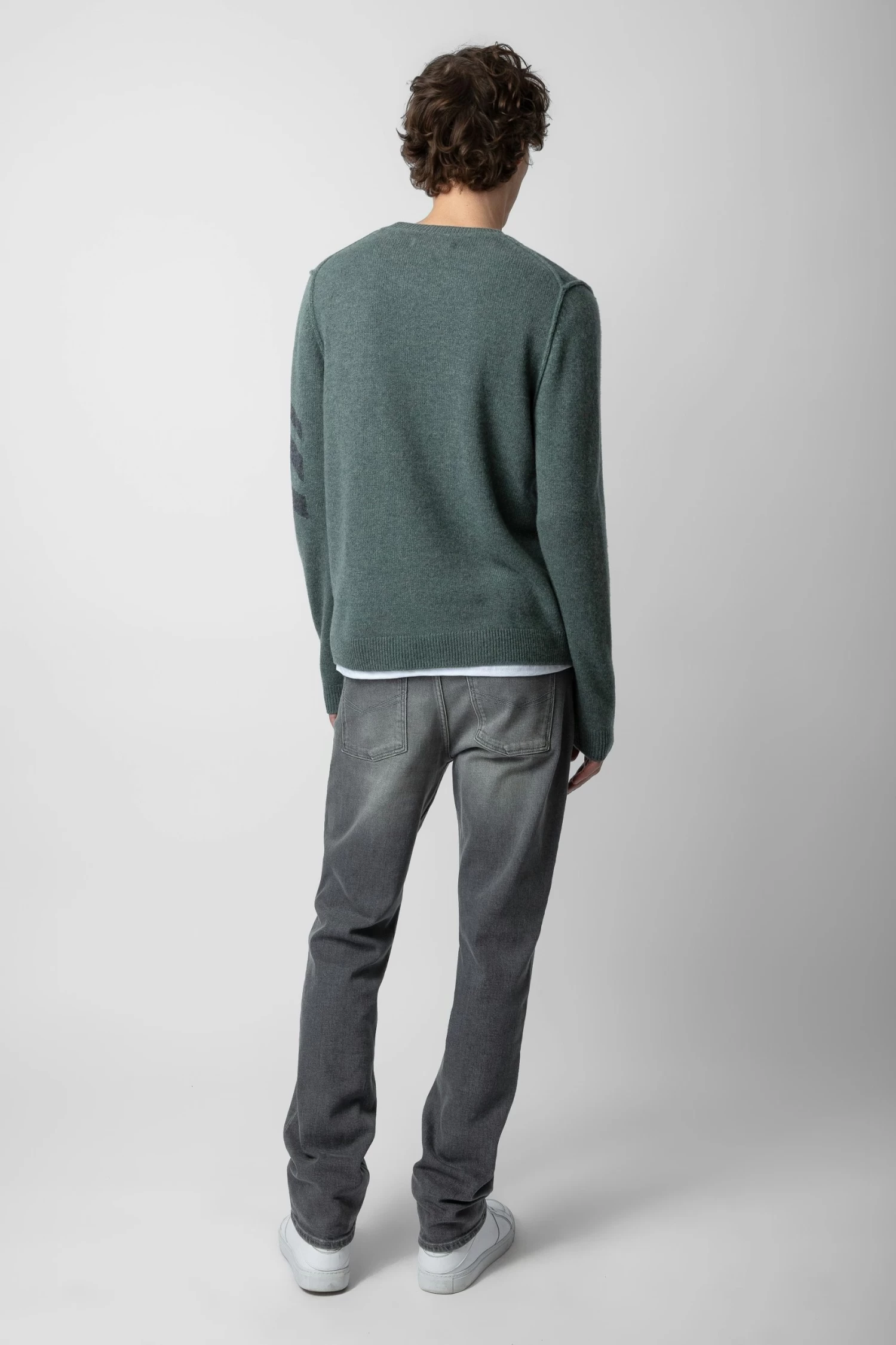 Zadig & Voltaire Kennedy Cashmere Sweater Bleu Treillis 6 Zadig & Voltaire Kennedy Cashmere Sweater Bleu Treillis - Image 4