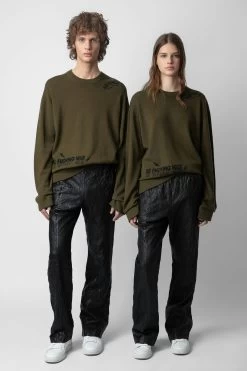 Zadig & Voltaire Marko Sweater Used Kaki -Trendy Threads Deals KMSW00695 USED KAKI 11