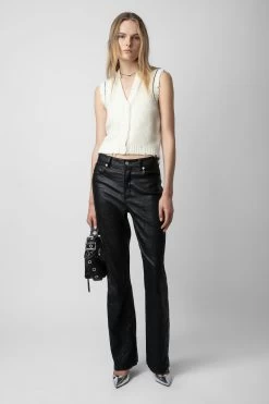 Zadig & Voltaire Karry Cardigan Ecru -Trendy Threads Deals KWCA00561 ECRU 3