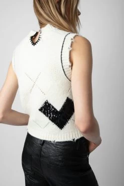 Zadig & Voltaire Karry Cardigan Ecru -Trendy Threads Deals KWCA00561 ECRU 5