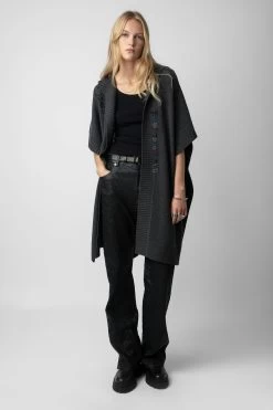 Zadig & Voltaire Inna Cashmere Cardigan Kaki Slate
