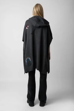 Zadig & Voltaire Inna Cashmere Cardigan Kaki Slate -Trendy Threads Deals KWCO00071 KAKI SLATE 6