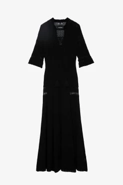 Zadig & Voltaire Memphis Dress Black -Trendy Threads Deals KWDR00169 NOIR