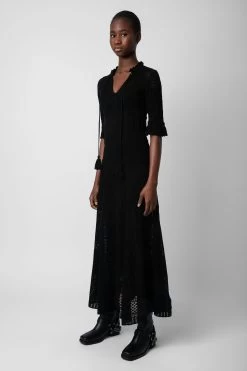Zadig & Voltaire Memphis Dress Black -Trendy Threads Deals KWDR00169 NOIR 3