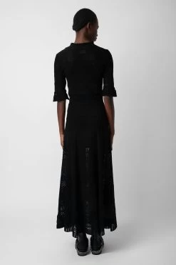 Zadig & Voltaire Memphis Dress Black -Trendy Threads Deals KWDR00169 NOIR 5