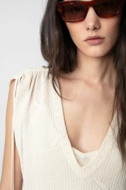 Zadig & Voltaire Alanis Dress Ecru -Trendy Threads Deals KWDR00184 ECRU 4