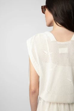 Zadig & Voltaire Alanis Dress Ecru -Trendy Threads Deals KWDR00184 ECRU 7