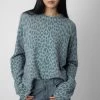 Zadig & Voltaire Markus Leopard Cashmere Sweater Nuage -Trendy Threads Deals KWSW01530 NUAGE 3