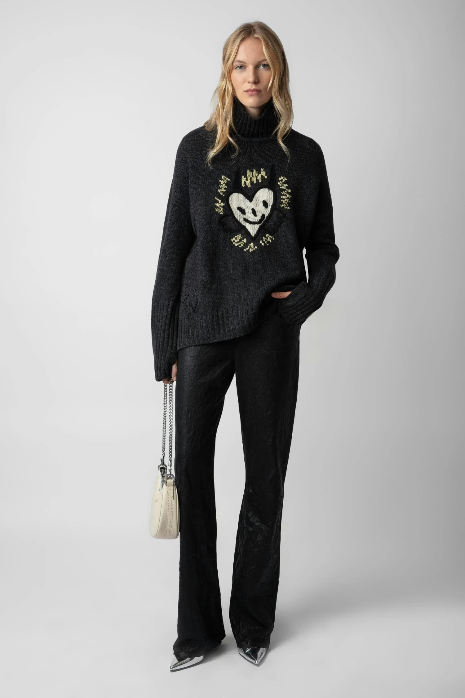 Zadig & Voltaire Alma We Heart Sweater Anthracite 4 Zadig & Voltaire Alma We Heart Sweater Anthracite - Image 2