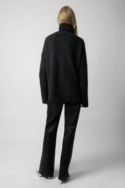 Zadig & Voltaire Alma We Heart Sweater Anthracite 11 Zadig & Voltaire Alma We Heart Sweater Anthracite -Trendy Threads Deals KWSW01606 ANTHRACITE 5 1