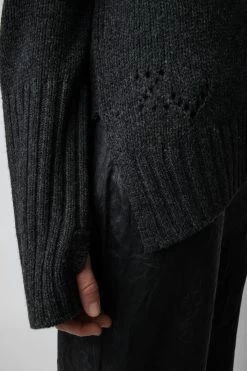 Zadig & Voltaire Alma We Heart Sweater Anthracite 12 Zadig & Voltaire Alma We Heart Sweater Anthracite -Trendy Threads Deals KWSW01606 ANTHRACITE 6 1