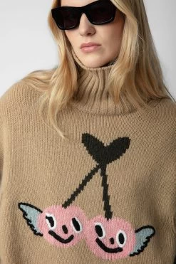 Zadig & Voltaire Alma Sweater Nut -Trendy Threads Deals KWSW01607 NUT 4