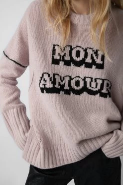 Zadig & Voltaire Malta Mon Amour Sweater Primrose -Trendy Threads Deals KWSW01609 PRIMEROSE 4 1