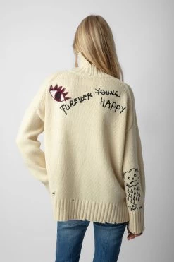 Zadig & Voltaire Bleeza Sweater Vanille -Trendy Threads Deals KWSW01624 VANILLE 5