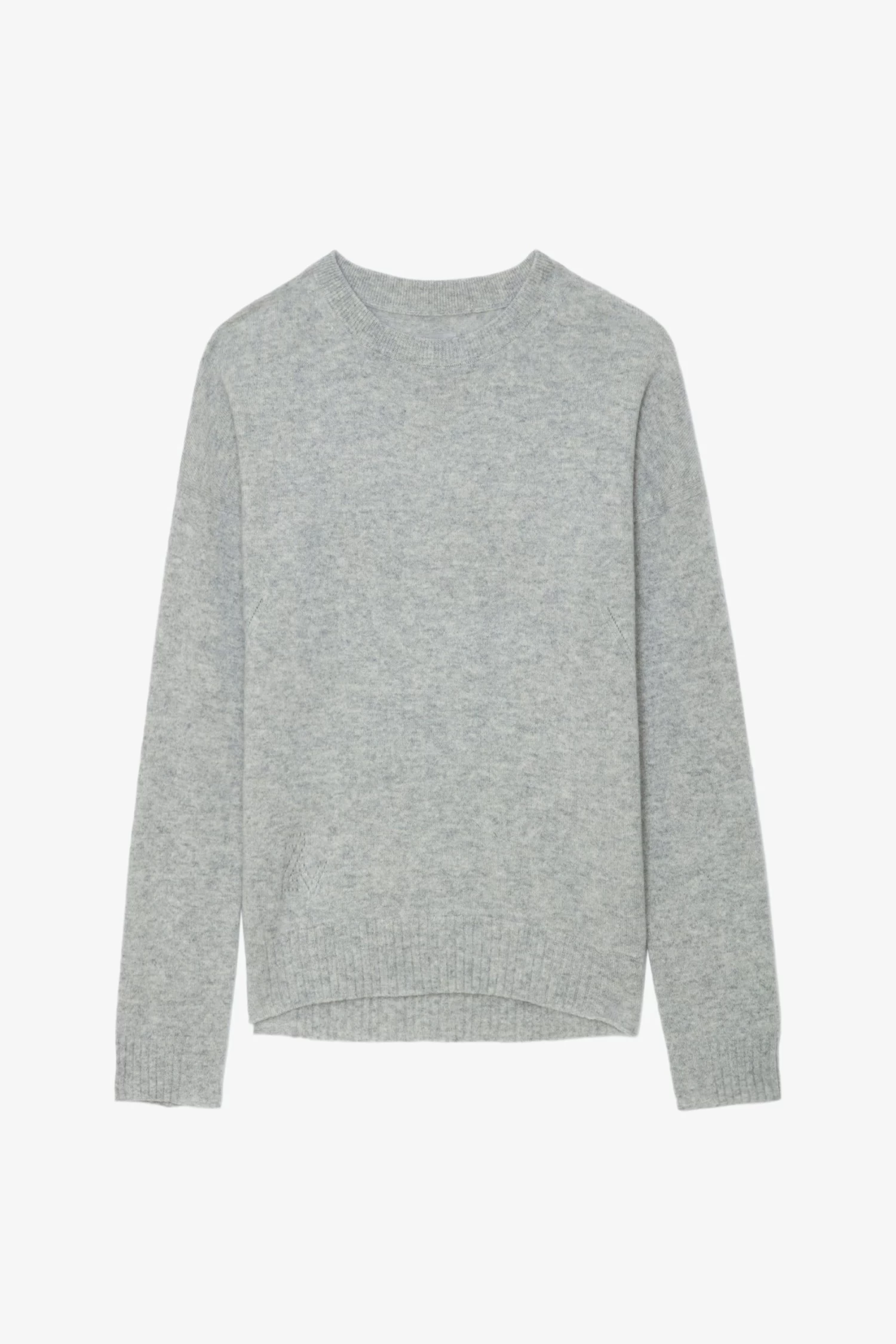 Zadig & Voltaire Cici Patch Cashmere Sweater Gris Chine Clair 8 Zadig & Voltaire Cici Patch Cashmere Sweater Gris Chine Clair - Image 6