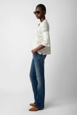 Zadig & Voltaire Taho Sweater Ecru -Trendy Threads Deals KWSW01635 ECRU 5